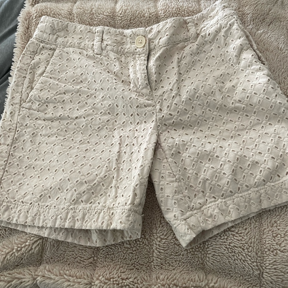 LOFT Cream Eyelet Women's Bermudas